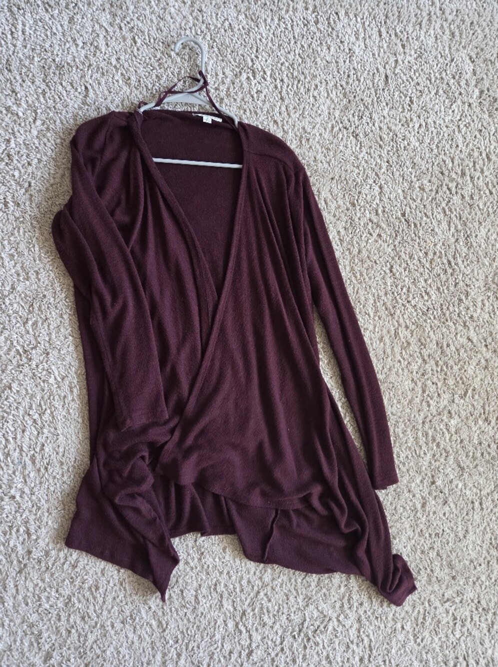 American Eagle Outfitters Burgundy Long Sleeve Cardigan